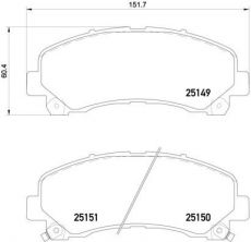 Brembo P 34 007 - Brzdové platničky -