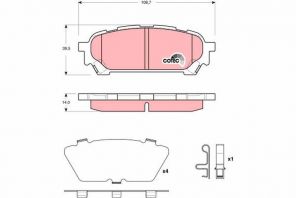 TRW GDB3395 - Brzdové platničky -