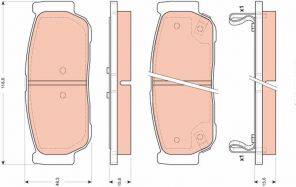 TRW GDB3413 - Brzdové platničky -