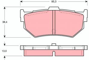 TRW GDB372 - Brzdové platničky -
