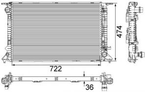 Mahle CR 912 000S - Chladič vody -