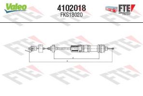Valeo 4102018 - Spojkové lanko -