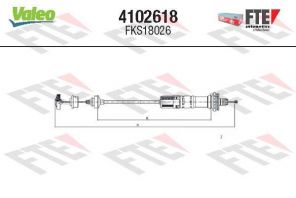 Valeo 4102618 - Spojkové lanko -