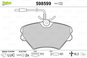 Valeo 598599 - Brzdové platničky -