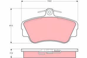 TRW GDB812 - Brzdové platničky -