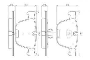 Bosch 0 986 424 698 - Brzdové platničky -