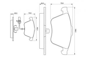 Bosch 0 986 424 779 - Brzdové platničky -