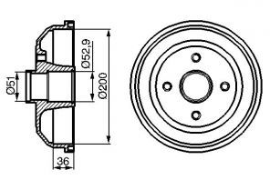 Bosch 0 986 477 134 - Brzdový bubon -