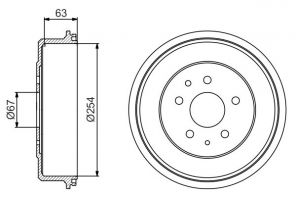 Bosch 0 986 477 183 - Brzdový bubon -
