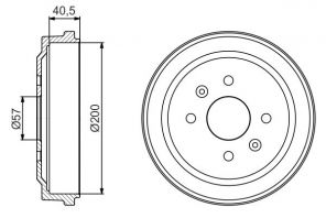 Bosch 0 986 477 225 - Brzdový bubon -