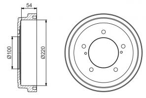 Bosch 0 986 477 236 - Brzdový bubon -