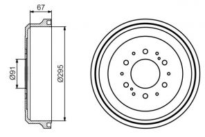 Bosch 0 986 477 241 - Brzdový bubon -