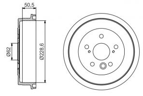 Bosch 0 986 477 242 - Brzdový bubon -
