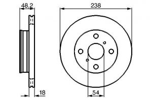 Bosch 0 986 478 385 - Brzdový kotúč -