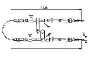 Bosch 1 987 482 088 - Brzdové lano -