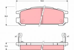 TRW GDB990 - Brzdové platničky -
