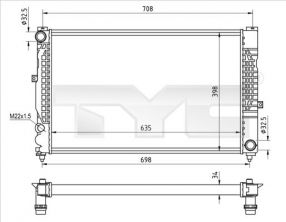 TYC 702-0010-R - Chladič vody -