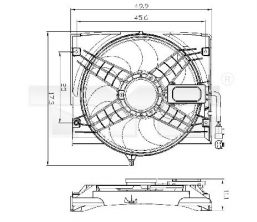 TYC 803-0011 - Ventilátor motora -