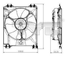 TYC 809-0016 - Ventilátor motora -