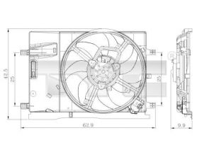 TYC 809-0018 - Ventilátor motora -