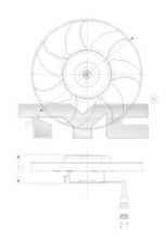 TYC 837-0025 - Ventilátor motora -