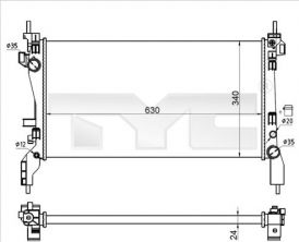 TYC 709-0021-R - Chladič vody -