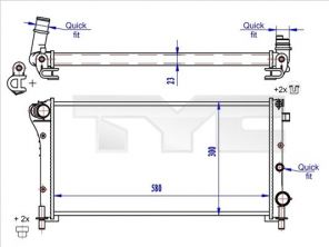 TYC 709-0024-R - Chladič vody -