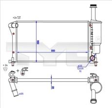 TYC 709-0025-R - Chladič vody -