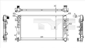 TYC 721-0014 - Chladič vody -
