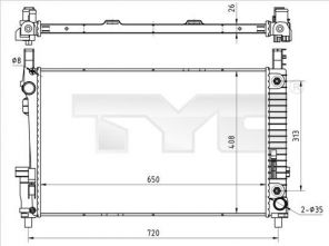 TYC 721-0020 - Chladič vody -
