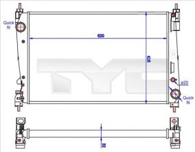 TYC 725-0042-R - Chladič vody -