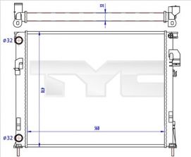 TYC 725-0043-R - Chladič vody -
