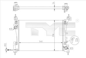 TYC 725-0044-R - Chladič vody -