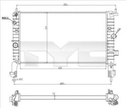 TYC 725-0048-R - Chladič vody -