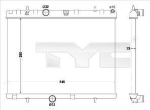 TYC 726-0019-R - Chladič vody -