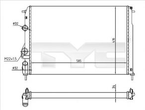TYC 728-0055-R - Chladič vody -