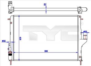 TYC 728-0056-R - Chladič vody -