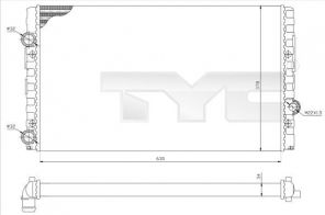 TYC 737-0051-R - Chladič vody -