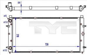 TYC 737-0059-R - Chladič vody -