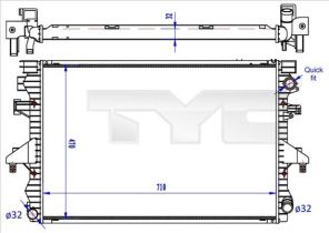 TYC 737-0060-R - Chladič vody -