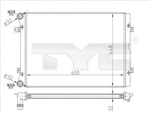 TYC 737-0067-R - Chladič vody -