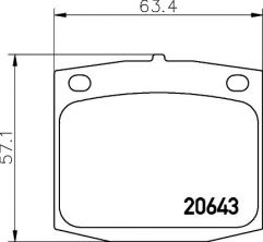 Textar 2064301 - Brzdové platničky -