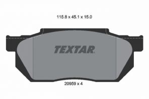 Textar 2095901 - Brzdové platničky -