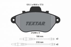 Textar 2129802 - Brzdové platničky -