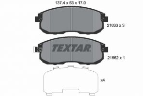 Textar 2163301 - Brzdové platničky -