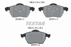 Textar 2310601 - Brzdové platničky -
