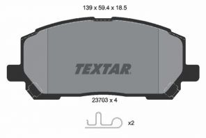Textar 2370301 - Brzdové platničky -