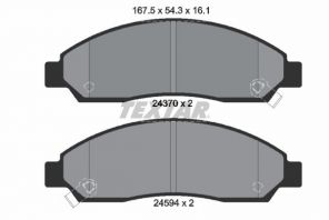 Textar 2437001 - Brzdové platničky -