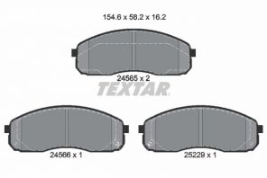Textar 2456501 - Brzdové platničky -