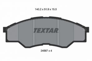 Textar 2456701 - Brzdové platničky -